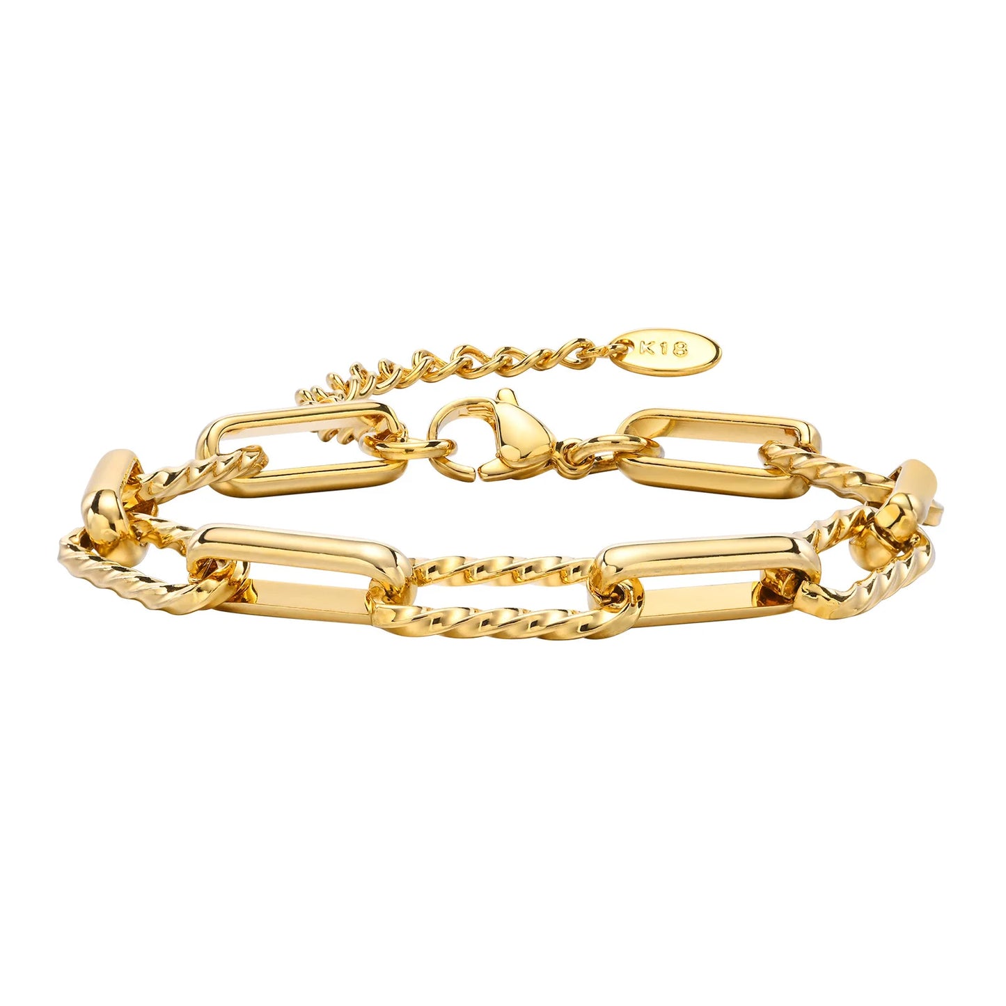 Chunky paperclip stackable bracelet
