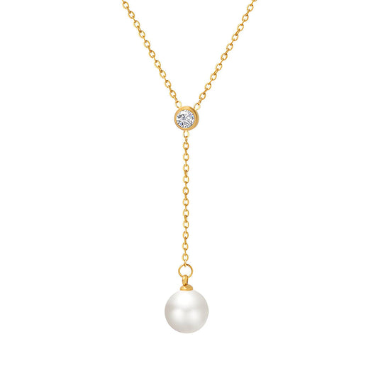 Simplicity in Glamour: One Pearl, One Zirconia