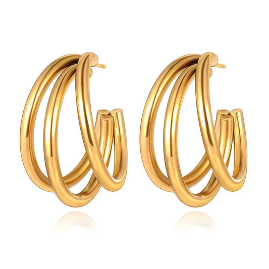 Triple Hoop Earrings: Timeless Sophistication and Style